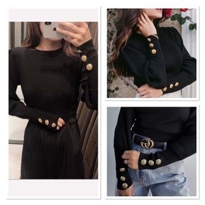 Zara Ribbed Sweater with Ballon Sleeves